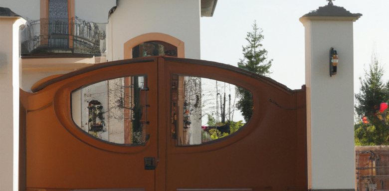 Génération 3D d'un portail devant une maison 1