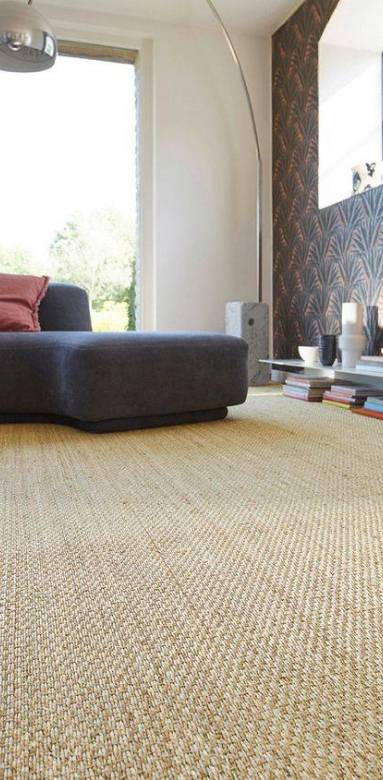 Revêtement de sol en jonc de mer pour recouvrir un carrelage - Bouc Bel Air