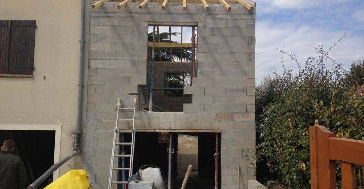 Construction d'un garage en maçonnerie - Nantes 44