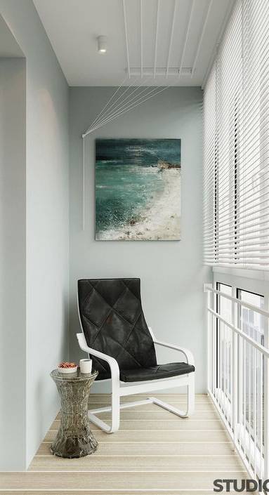 Aménagement d'une loggia minimaliste dans un appartement - Rochefort 17