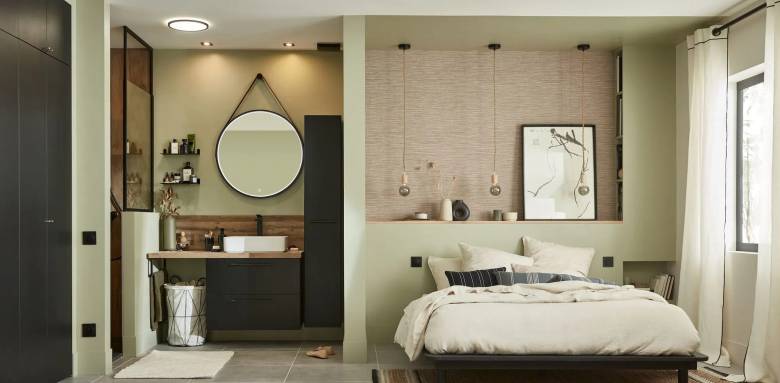 Suite parentale avec salle d'eau en appartement