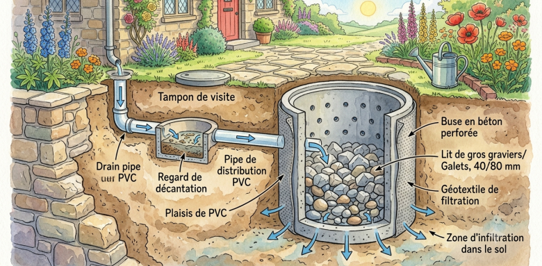Installation d'un puisard
