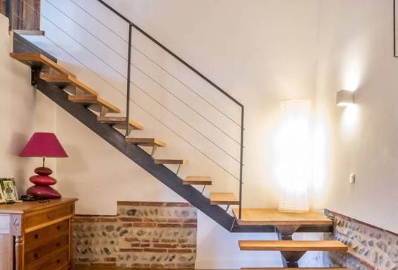 escalier quart tournant