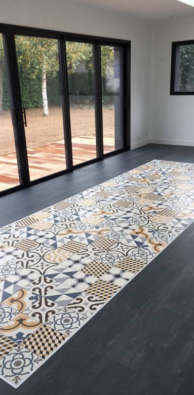 Revêtement de sol en parquet et carreaux de ciment - Nantes 44