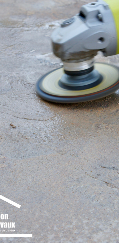 Pose d'un béton décoratif