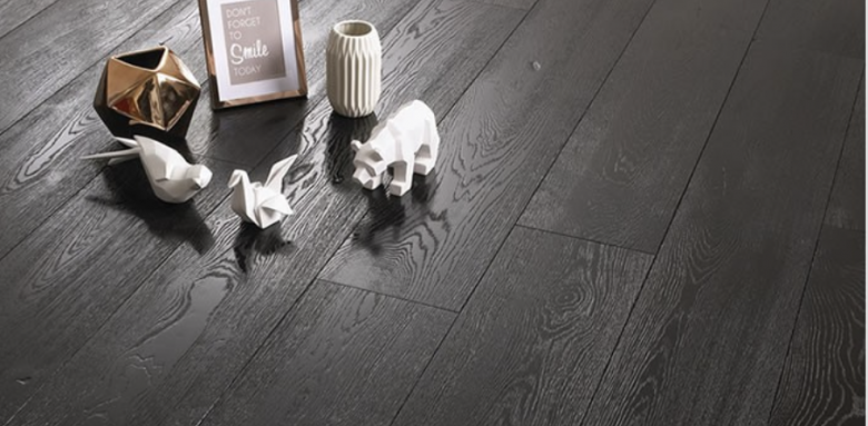 Parquet contrecollé chêne rustique charbon - Tropical Woods