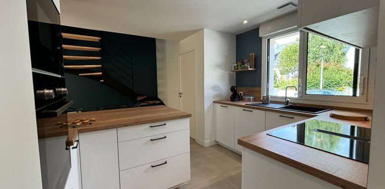 rénovation cuisine avec îlot central