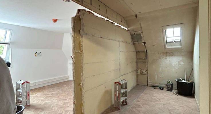 Ouverture des volumes lors d'un chantier de rénovation intérieure à Troyes