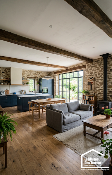 Redistribution intérieure d’une maison dans le Morbihan
