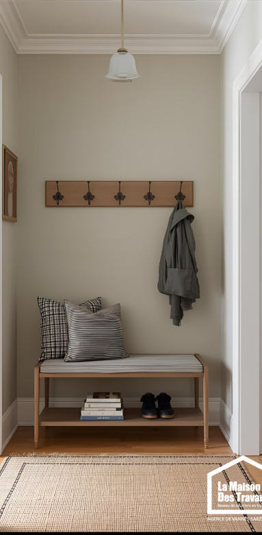 Ambiance chaleureuse dans un studio bien décoré
