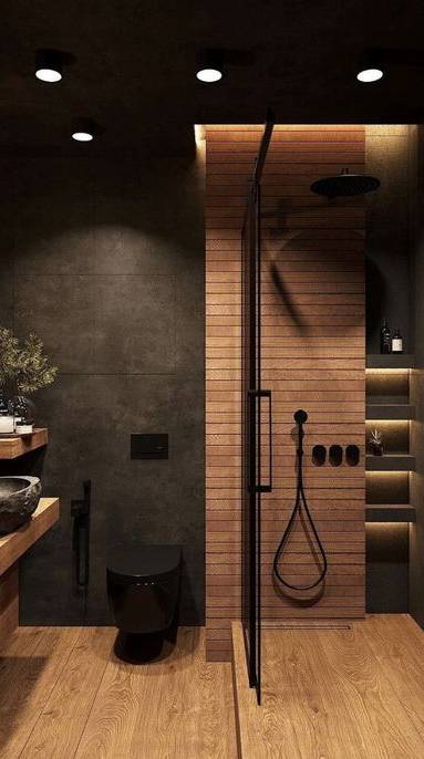 Salle de bain japonisante