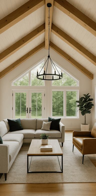 Plafond cathédrale dans un salon - Nantes 44