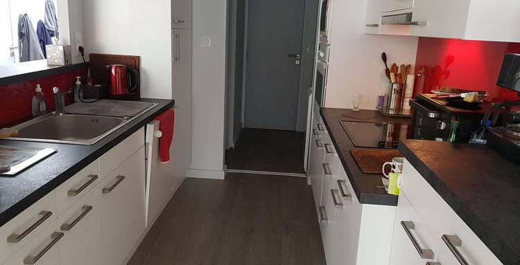 Rénovation cuisine en appartement ouverture couloir