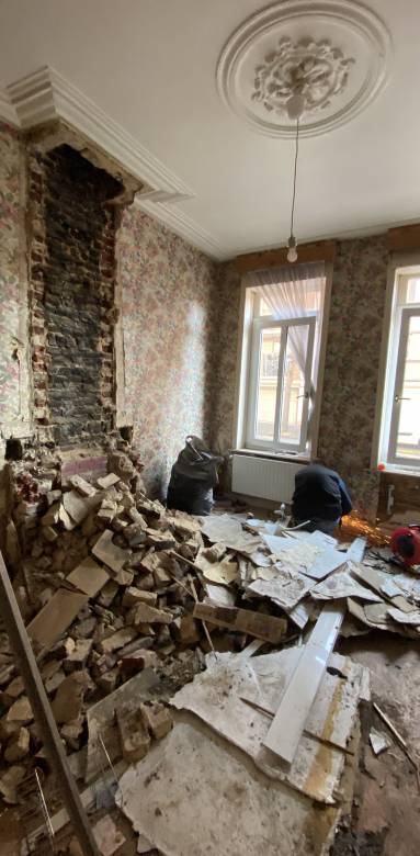 Dépose de la cheminée