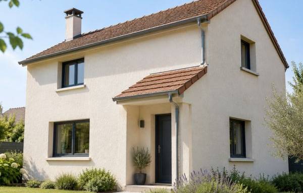 maison en crépi