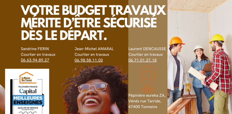 Sécurisez votre budget travaux en Lot-et-Garonne avec Sandrine Férin, courtière en travaux à Agen et Marmande, pour une rénovation d’appartement maîtrisée.