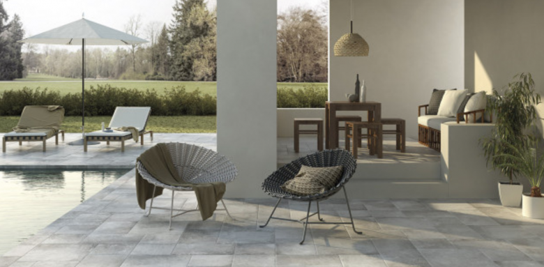 Terrasse revêtement carrelage