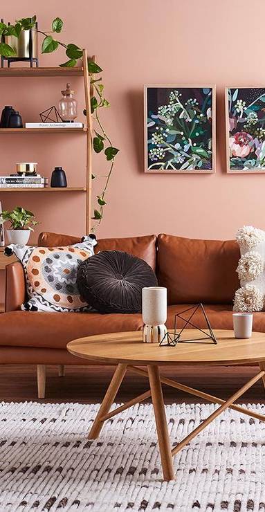 Décoration intérieure couleur pêche - Cholet 49