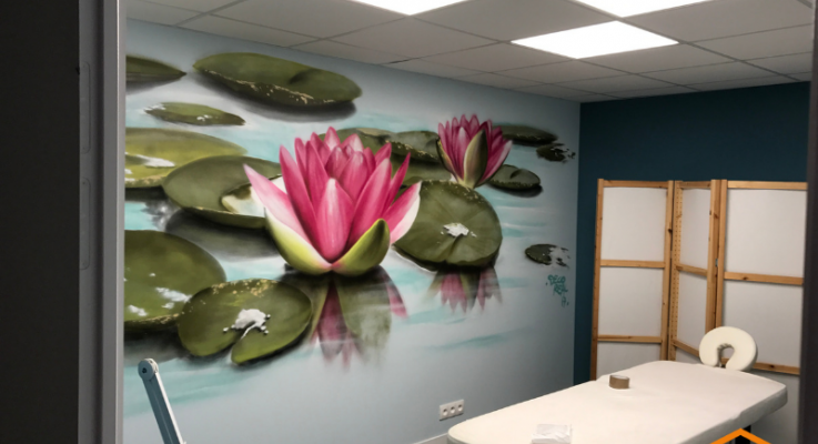 Réfection des sols d'un commerce à Caen