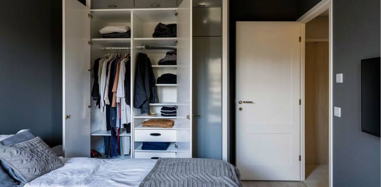 Placards sur-mesure dans une chambre