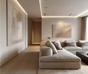 Ambiance Quiet Luxury dans un salon