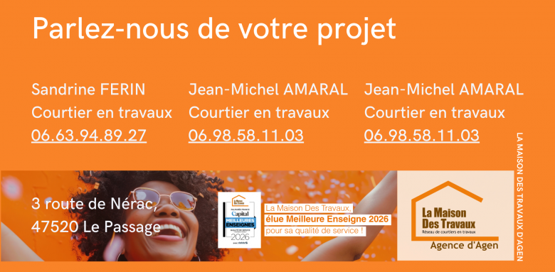 Contactez La Maison Des Travaux d’Agen pour votre projet de salle de bain : écoute, conseil, qualité.