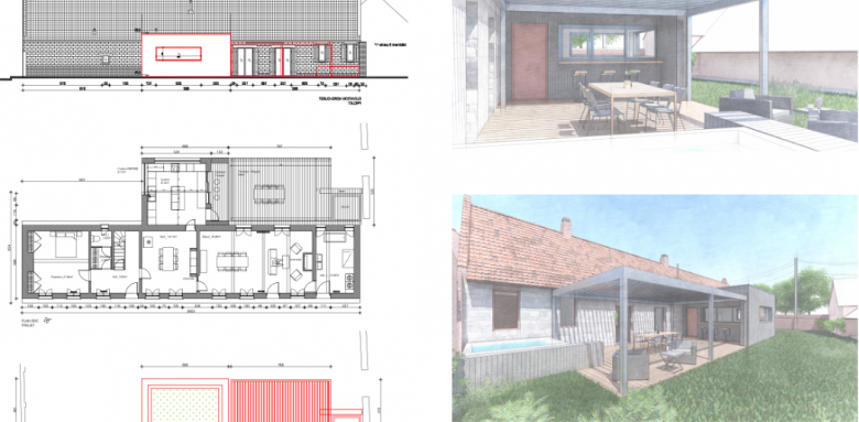 Ferme 2 : Plans implantation et projet 