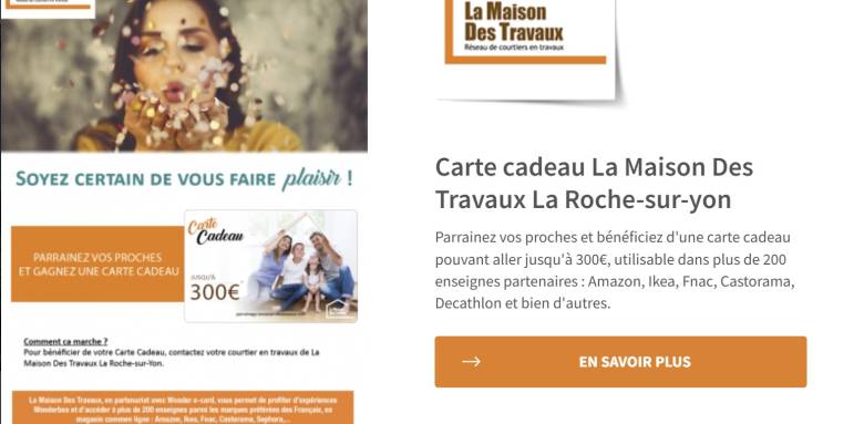 Carte cadeau La Maison des Travaux