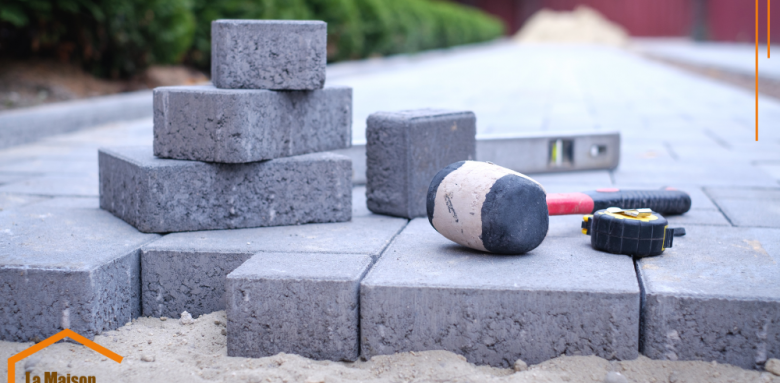 Terrasse pavée - menuisier 77, maçon 77, charpentier 77, bureau d'études 77, tailleur de pierre 77