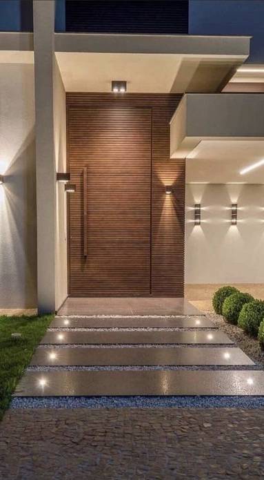 Eclairage de la porte d'entrée