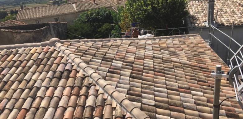 Toiture en tuiles canal