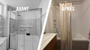 Remplacer une douche par une baignoire : une rénovation complète réalisée dans le 18e arrondissement de Paris