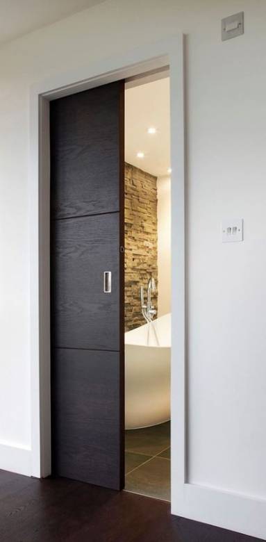 Porte à galandage pour SDB