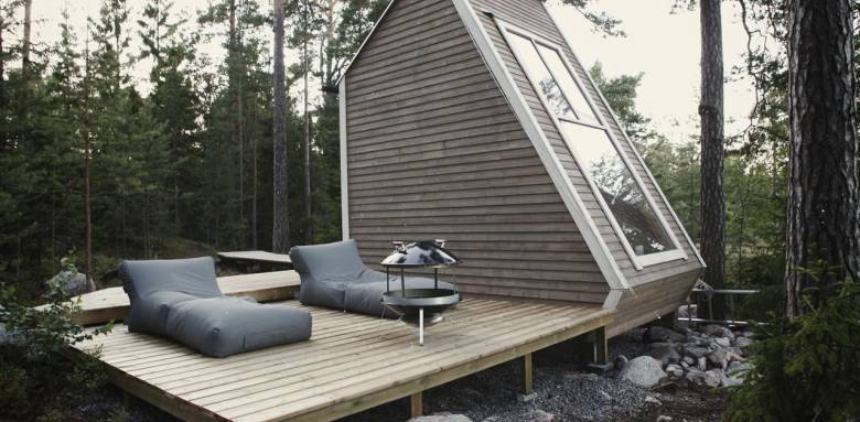 Cabane d'architecte métal et bois avec Velux® en façade