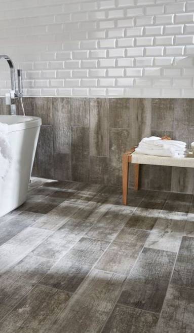 Sol carrelage aspect bois
