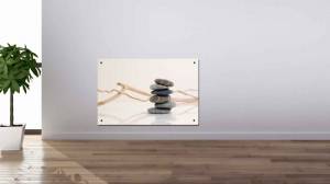 radiacteur électrique acier et façade verre