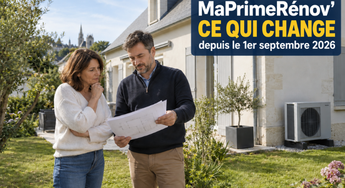 MaPrimeRénov’ depuis le 1er septembre 2026 : ce qu’il faut savoir à Tours