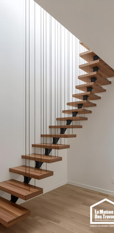 Escalier suspendu contemporain Vannes