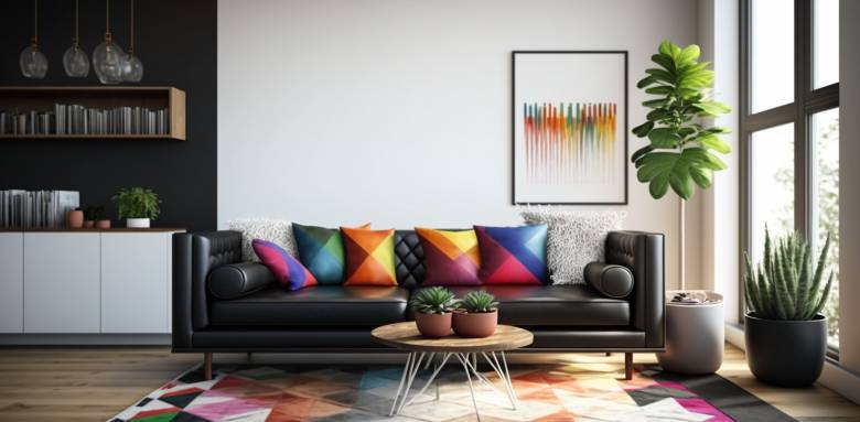 Tendances déco 2024 avec couleurs dans le salon - Montauban 82