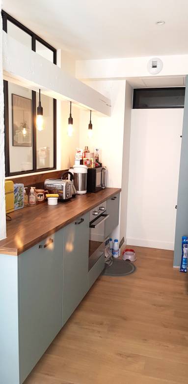 Modernisation de cuisine avec pose de verrière intérieure - Valence 26