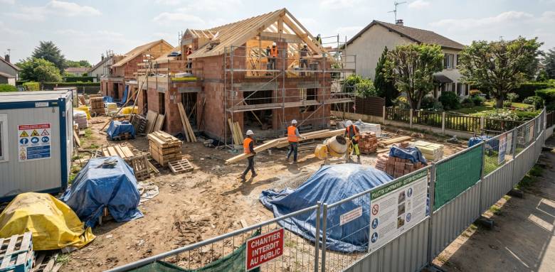 Exemple d'un agrandissement de maison en cours