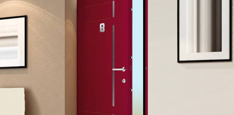 porte d'entrée connectée avec monobloc bois