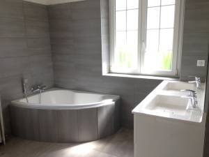 Salle de bain, douche, baignoire