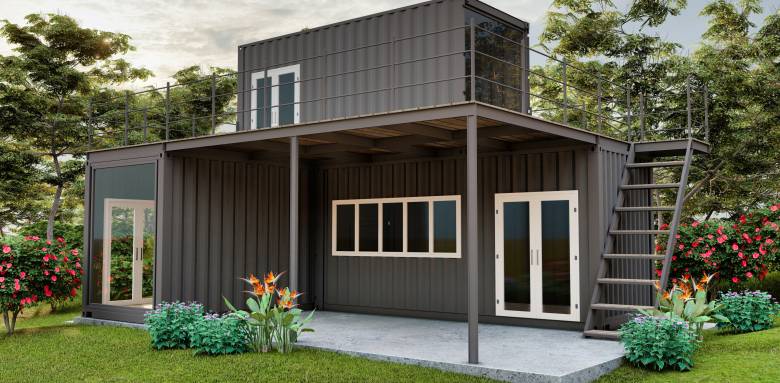Une maison container en Indre-et-Loire.