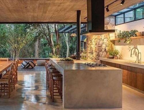 Un îlot de cuisine en chukum 