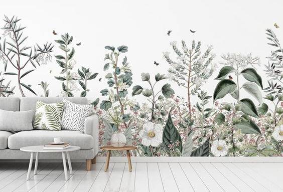 Papier peint fleuri