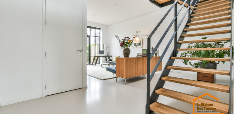 Escalier bois et metal