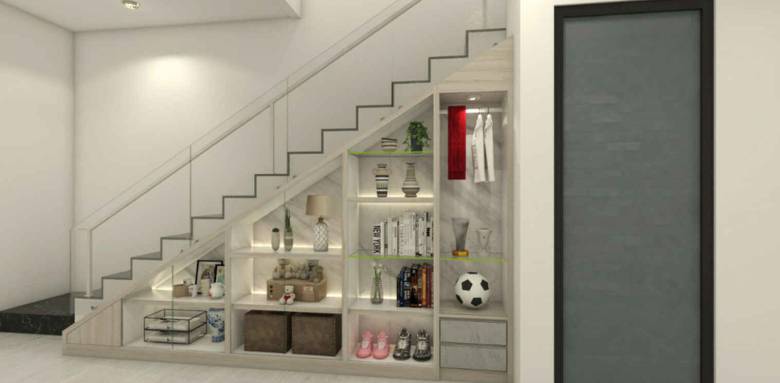 Un placard sur mesure sous l'escalier