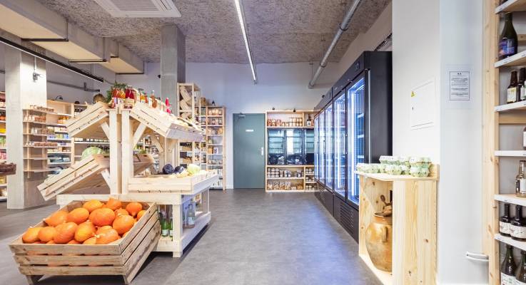 Espace de vente et frigos