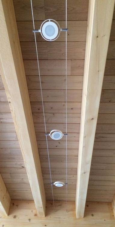 Plafond habillé de poutres